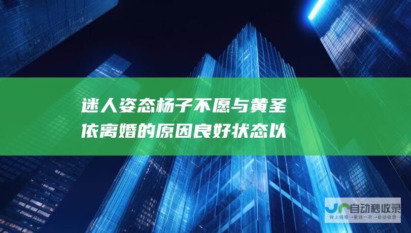 迷人姿态 杨子不愿与黄圣依离婚的原因 良好状态以及两个可爱的儿子