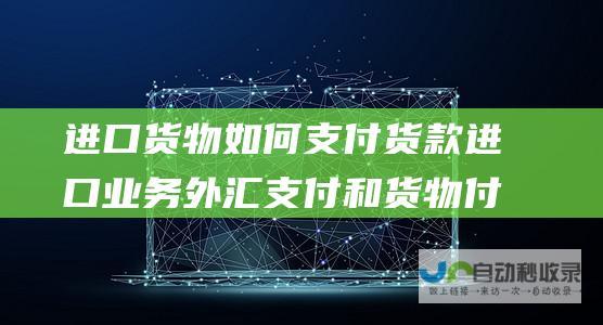 进口货物如何支付货款 进口业务外汇支付和货物付款指南