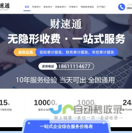 审计报告收费标准2024_财速通_北京会计师事务所_出具年度财务审计报告多少钱一份_公司资产评估验资报告